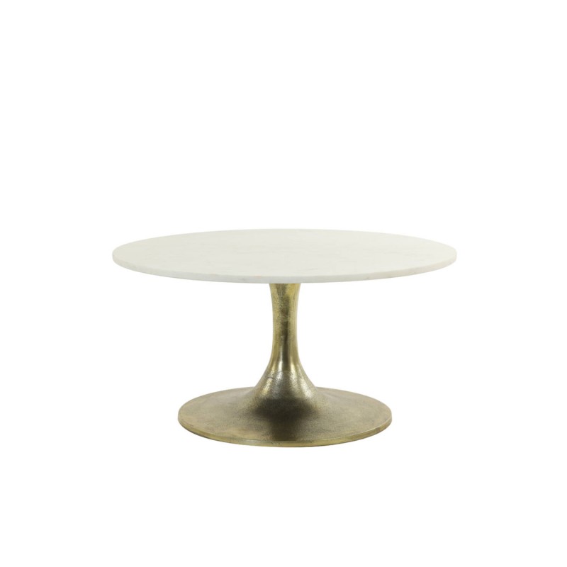 CAFE TABLE RCK WHITE MARBLE BRONZE LEG 80 - CAFE, SIDE TABLES